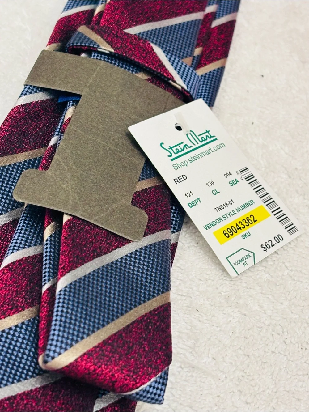 Brand New Stylish Tie By Tattersall of London - Tie Width Is 3 Inches